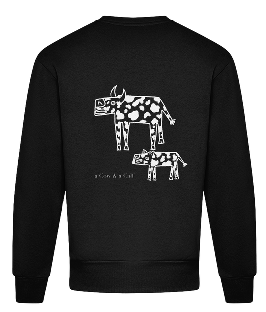 Cow Sweatshirt - Black