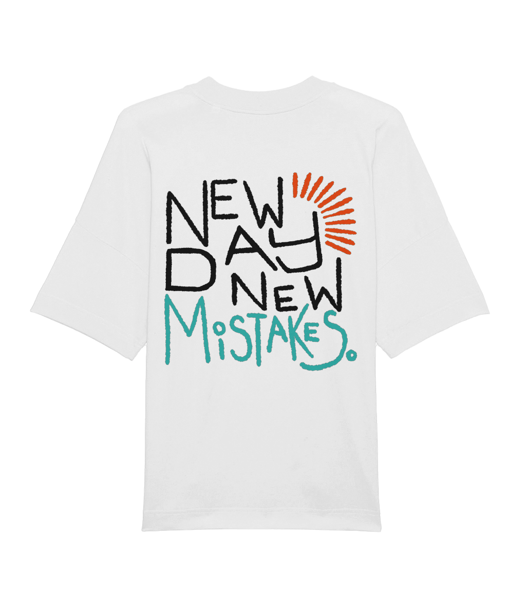 New Day, New Mistakes Tee - White