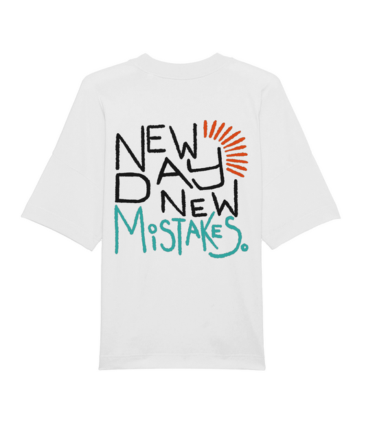 New Day, New Mistakes Tee - White