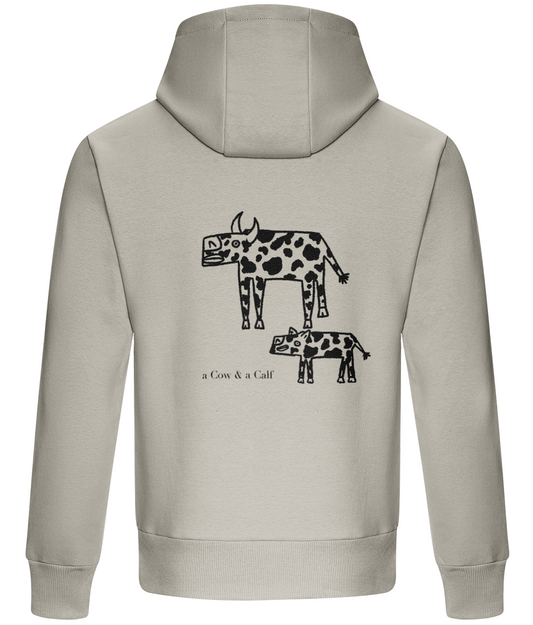 Cow Hoodie - Stone